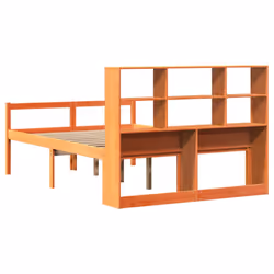 vidaXL Bookcase Bed without Mattress Bed Base Wax Brown 160x200 cm Solid Wood - Additional view 5