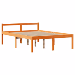 vidaXL Bookcase Bed without Mattress Bed Base Wax Brown 160x200 cm Solid Wood - Additional view 7