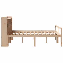 vidaXL Bookcase Bed without Mattress Home Bed Base 140x190 cm Solid Wood Pine - Additional view 4
