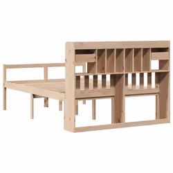 vidaXL Bookcase Bed without Mattress Home Bed Base 140x190 cm Solid Wood Pine - Additional view 5