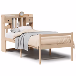 vidaXL Bookcase Bed without Mattress Home Bed Base 100x200 cm Solid Wood Pine