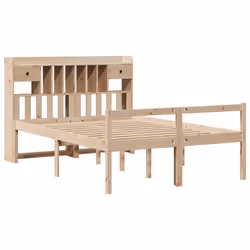 vidaXL Bookcase Bed without Mattress Home Bed Base 140x200 cm Solid Wood Pine