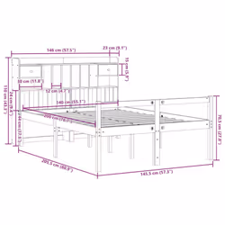 vidaXL Bookcase Bed without Mattress Home Bed Base 140x200 cm Solid Wood Pine