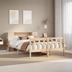 vidaXL Bookcase Bed without Mattress 120x190 cm Small Double Solid Wood Pine