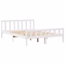 vidaXL Bookcase Bed without Mattress Bed White 160x200 cm Solid Wood Pine - Additional view 7