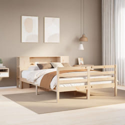 vidaXL Bookcase Bed without Mattress 120x190 cm Small Double Solid Wood Pine