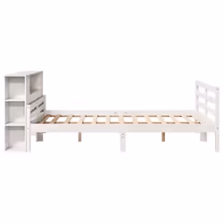 vidaXL Bookcase Bed without Mattress White 135x190 cm Double Solid Wood Pine - Additional view 4
