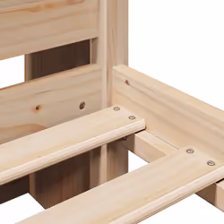 vidaXL Bookcase Bed without Mattress Bed Frame White Solid Wood Pine - natural - Additional view 8