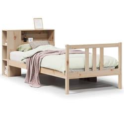 vidaXL Bookcase Bed without Mattress Home Bed Base 90x190cm Solid Wood Pine
