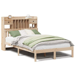 vidaXL Bookcase Bed without Mattress Bed Frame 200x200 cm Solid Wood Pine - 135 x 190 cm