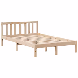 vidaXL Bookcase Bed without Mattress Bed Frame 200x200 cm Solid Wood Pine - 135 x 190 cm - Additional view 7