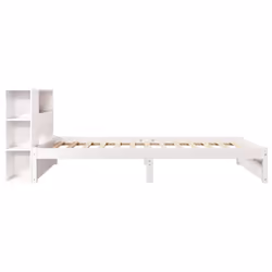 vidaXL Bookcase Bed without Mattress Home Bed Base Solid Wood Pine - white, 75 x 190 cm - Additional view 4