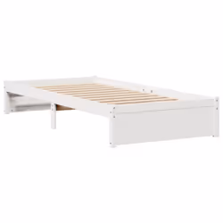 vidaXL Bookcase Bed without Mattress Home Bed Base Solid Wood Pine - white, 75 x 190 cm - Additional view 7