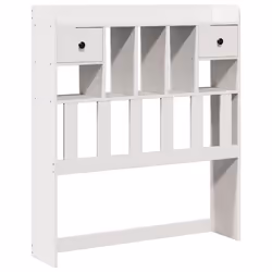 vidaXL Bookcase Bed without Mattress Bed Base Solid Wood Pine - white, 75 x 190 cm - Additional view 5
