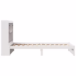 vidaXL Bookcase Bed without Mattress Bed Base Solid Wood Pine - white, 75 x 190 cm - Additional view 6