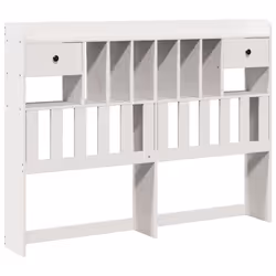 vidaXL Bookcase Bed without Mattress Bed Base Solid Wood Pine - white, 160 x 200 cm - Additional view 5