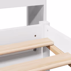vidaXL Bookcase Bed without Mattress Bed Base Solid Wood Pine - white, 160 x 200 cm - Additional view 8