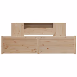 vidaXL Bookcase Bed without Mattress 180x200cm Super King Solid Wood Pine