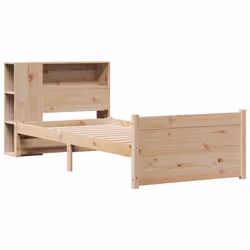 vidaXL Bookcase Bed without Mattress 75x190cm Small Single Solid Wood Pine