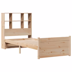 vidaXL Bookcase Bed without Mattress Bed Base 90x190cm Single Solid Wood Pine