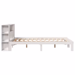 vidaXL Bookcase Bed without Mattress Bed Base White 140x190cm Solid Wood Pine - Additional view 6