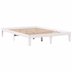 vidaXL Bookcase Bed without Mattress Bed Base White 140x200cm Solid Wood Pine - Additional view 4