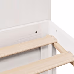 vidaXL Bookcase Bed without Mattress Bed Base White 140x200cm Solid Wood Pine - Additional view 8