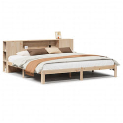 vidaXL Bookcase Bed without Mattress 180x200 cm Super King Solid Wood Pine