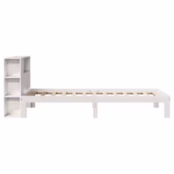 vidaXL Bookcase Bed without Mattress Bed White Small Single Solid Wood Pine - Additional view 6