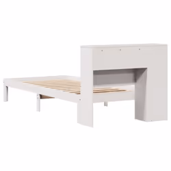 vidaXL Bookcase Bed without Mattress Bed White Small Single Solid Wood Pine - Additional view 7