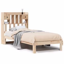 vidaXL Bookcase Bed without Mattress Home Bed Base 75x190cm Solid Wood Pine