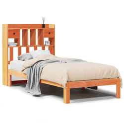 vidaXL Bookcase Bed without Mattress Bed Wax Brown 90x190cm Solid Wood Pine