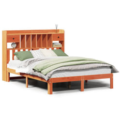 vidaXL Bookcase Bed without Mattress Bed Wax Brown 120x200cm Solid Wood Pine