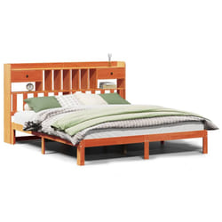vidaXL Bookcase Bed without Mattress Bed Wax Brown 180x200cm Solid Wood Pine