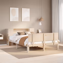 vidaXL Bookcase Bed without Mattress 120x190 cm Small Double Solid Wood Pine