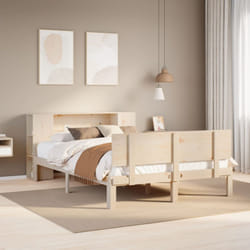 vidaXL Bookcase Bed without Mattress 120x190 cm Small Double Solid Wood Pine