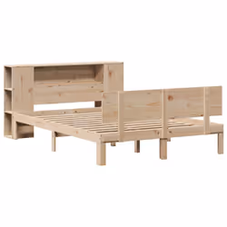 vidaXL Bookcase Bed without Mattress 120x190 cm Small Double Solid Wood Pine