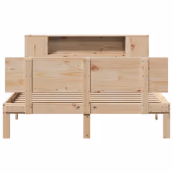 vidaXL Bookcase Bed without Mattress 120x190 cm Small Double Solid Wood Pine