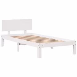 vidaXL Bookcase Bed without Mattress Bed Base White 140x200cm Solid Wood Pine - Additional view 7