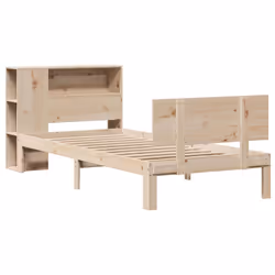 vidaXL Bookcase Bed without Mattress Home Bed Base 90x200cm Solid Wood Pine