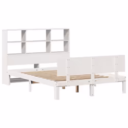 vidaXL Bookcase Bed without Mattress Bed Base White 120x200cm Solid Wood Pine - Additional view 2