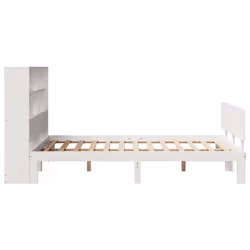 vidaXL Bookcase Bed without Mattress Bed Base White 120x200cm Solid Wood Pine - Additional view 4