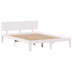vidaXL Bookcase Bed without Mattress Bed Base White 120x200cm Solid Wood Pine - Additional view 7