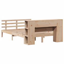 vidaXL Bookcase Bed without Mattress Home Bed Base 140x190cm Solid Wood Pine - Additional view 5