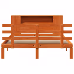 vidaXL Bookcase Bed without Mattress Bed Wax Brown 140x200cm Solid Wood Pine