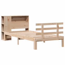 vidaXL Bookcase Bed without Mattress Home Bed Base 90x200cm Solid Wood Pine
