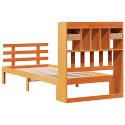 vidaXL Bookcase Bed without Mattress Bed Wax Brown 100x200cm Solid Wood Pine - Additional view 5
