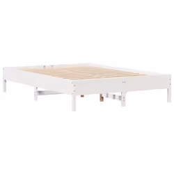 vidaXL Bookcase Bed without Mattress Wax Solid Wood Pine - white, 140 x 200cm - Additional view 7