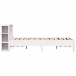 vidaXL Bookcase Bed without Mattress Wax Solid Wood Pine - white, 140 x 190cm