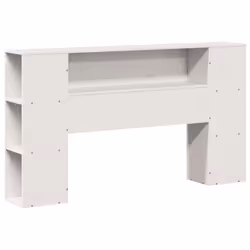 vidaXL Bookcase Bed without Mattress Wax Solid Wood Pine - white, 140 x 190cm - Additional view 5